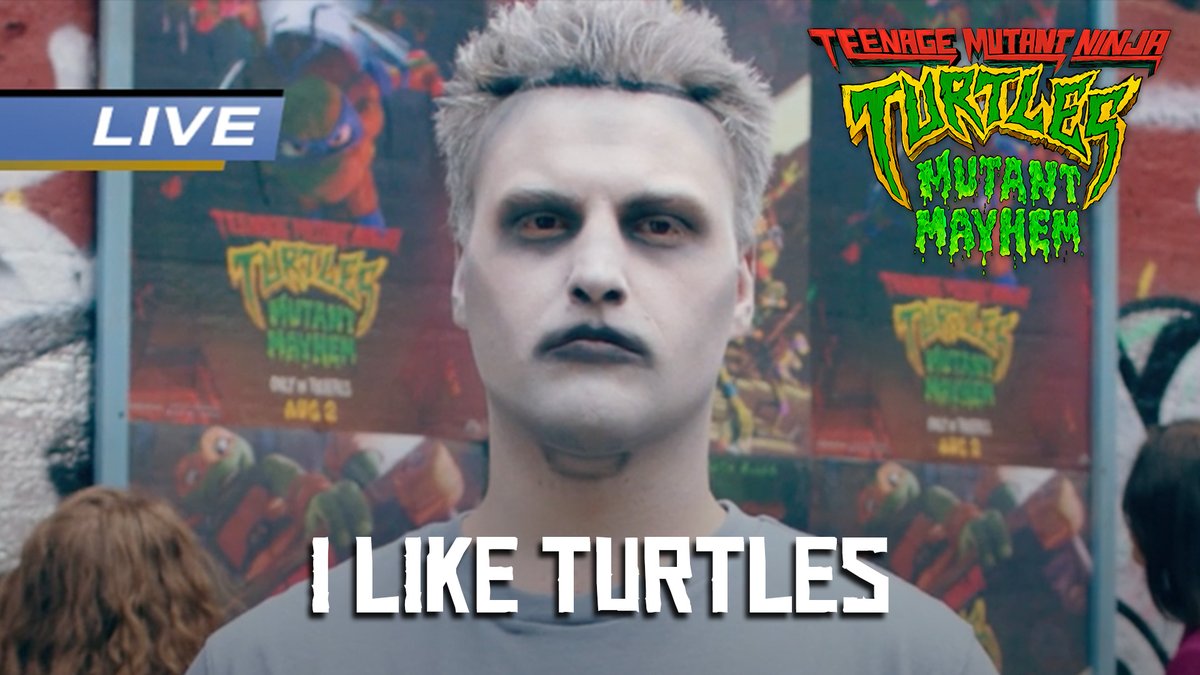 We found the Zombie Kid a.k.a Jonathan! He still has an awesome face paint job and is here with the first review of Teenage Mutant Ninja Turtles: #MutantMayhem! Get tickets now and see #TMNTMovie in theatres Wednesday.