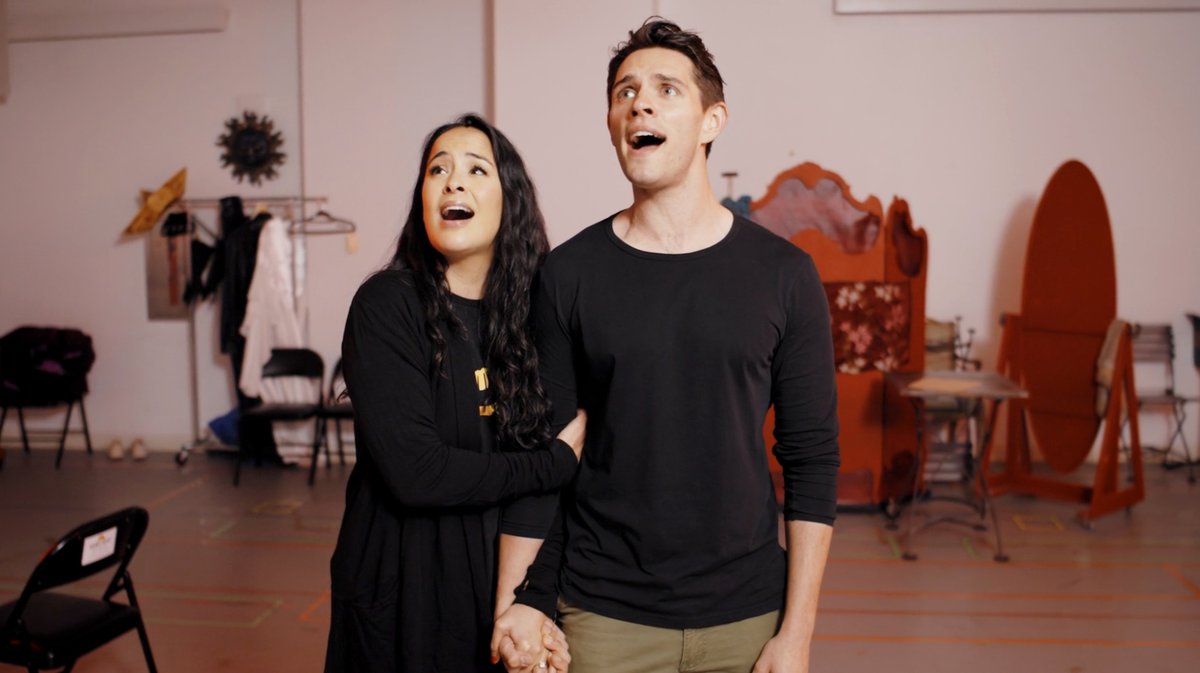 SWOON! We can't wait for Casey Cott and Courtney Reed to hit the Broadway stage as Christian and Satine! Here's a sneak peek from the rehearsal room where they gave us a few bars of "Come What May"❣️