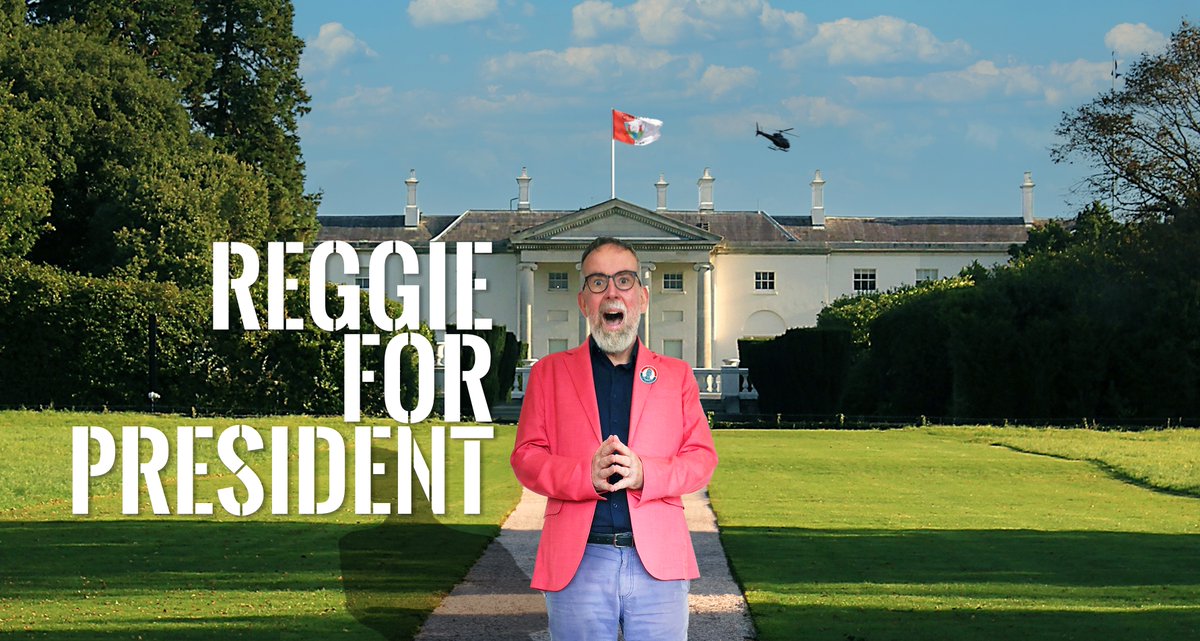 Running for President of Ireland in 2025. I need a slogan. Let's be having ye. #Reggie4Pres