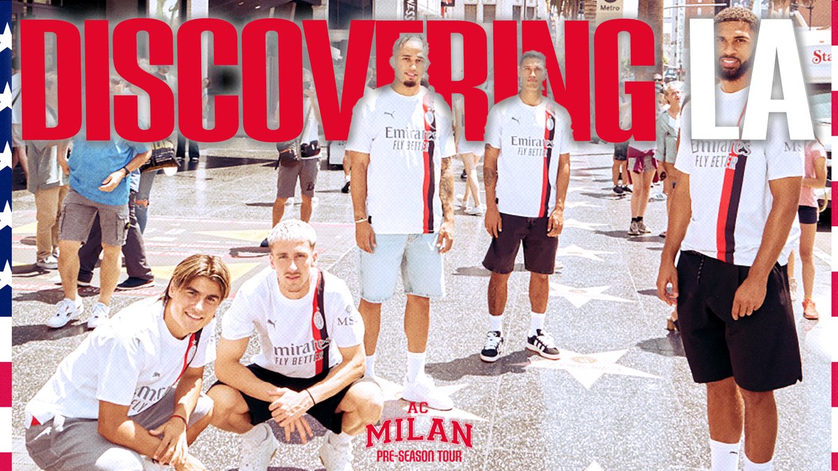 Discovering L.A. 🇺🇸 Rossoneri walking among stars and superheroes ⭐🦸♂️ #ACMTour #SempreMilan