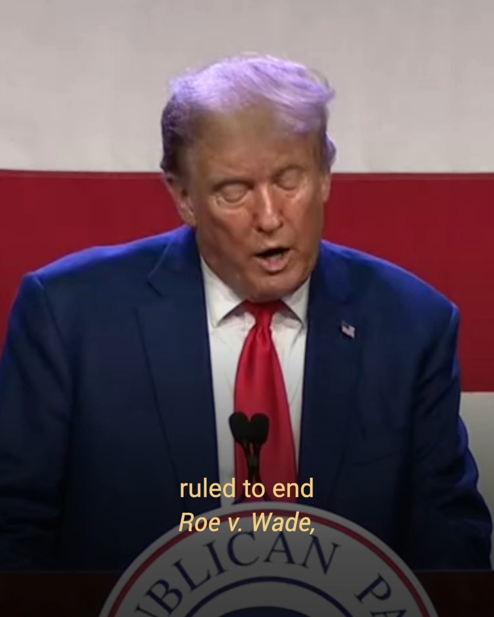 There it is. Trump just took CREDIT for the overturning of Roe v. Wade and paving the way for abortion bans across the country.