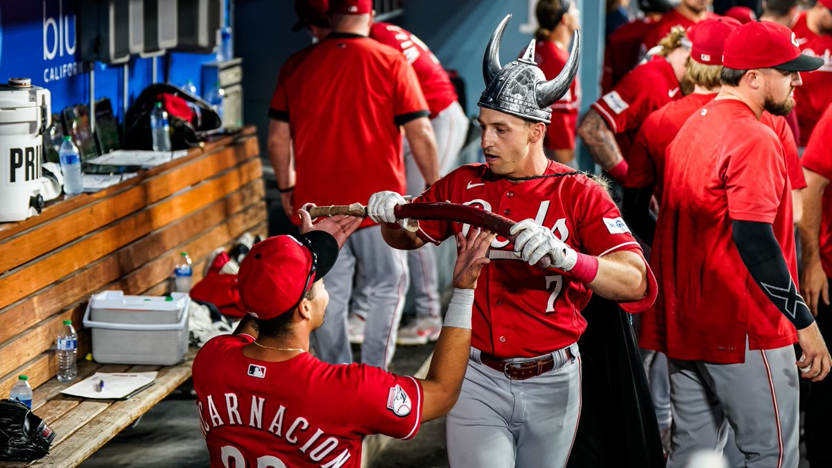 Babe, wake up. Spencer Steer just went yard. Spencer Steer