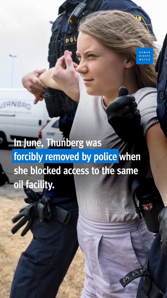 "We have no other option but to continue to take action, even if we have to face these consequences.” Climate activist Greta Thunberg was arrested for blocking oil tankers on a road this week ⤵️