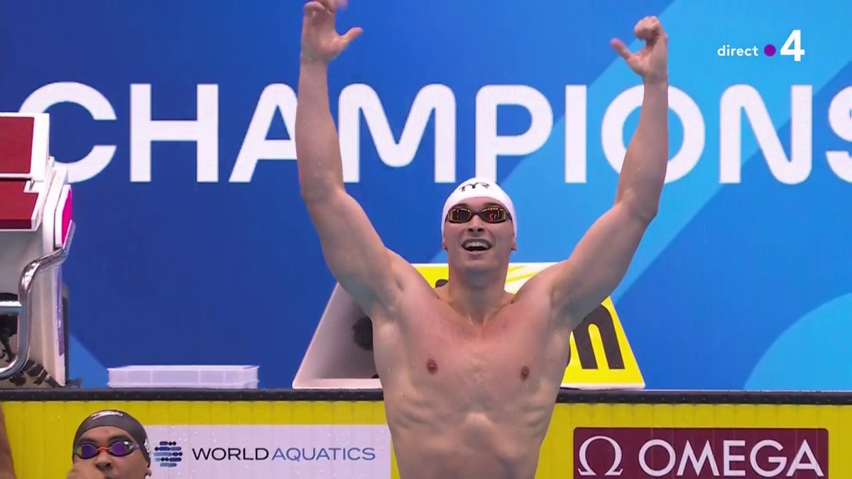 🥇🇫🇷 ALERTE INFO - Le Français Maxime Grousset est sacré champion du monde sur 100m papillon. (France 4)