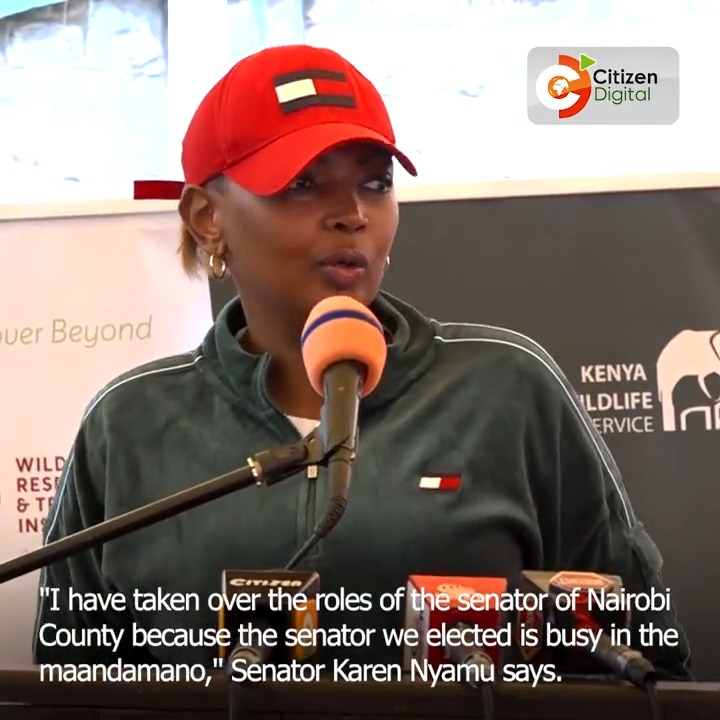 Nominated Senator Karen Nyamu: I have taken over the role of the senator of Nairobi County because the senator we elected is busy in the maandamano