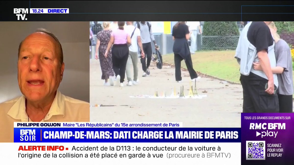 Philippe Goujon (Philippe Goujon): "La nuit, on n'a rien à faire sur le Champ-de-Mars à 2h ou 3h du matin"