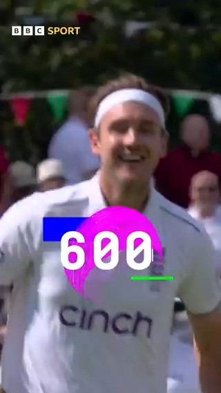 The moment Stuart Broad took his 600th Test wicket 🥹 What a milestone. What a career. #BBCCricket #Ashes