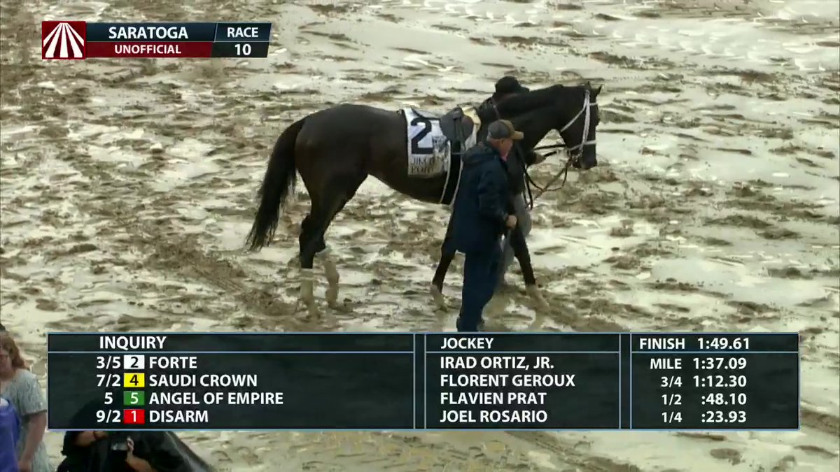 FORTE gets to the wire in a photo finish in the Grade 2 Jim Dandy under Iradortiz for @pletcherracing! @repolestable #Saratoga
