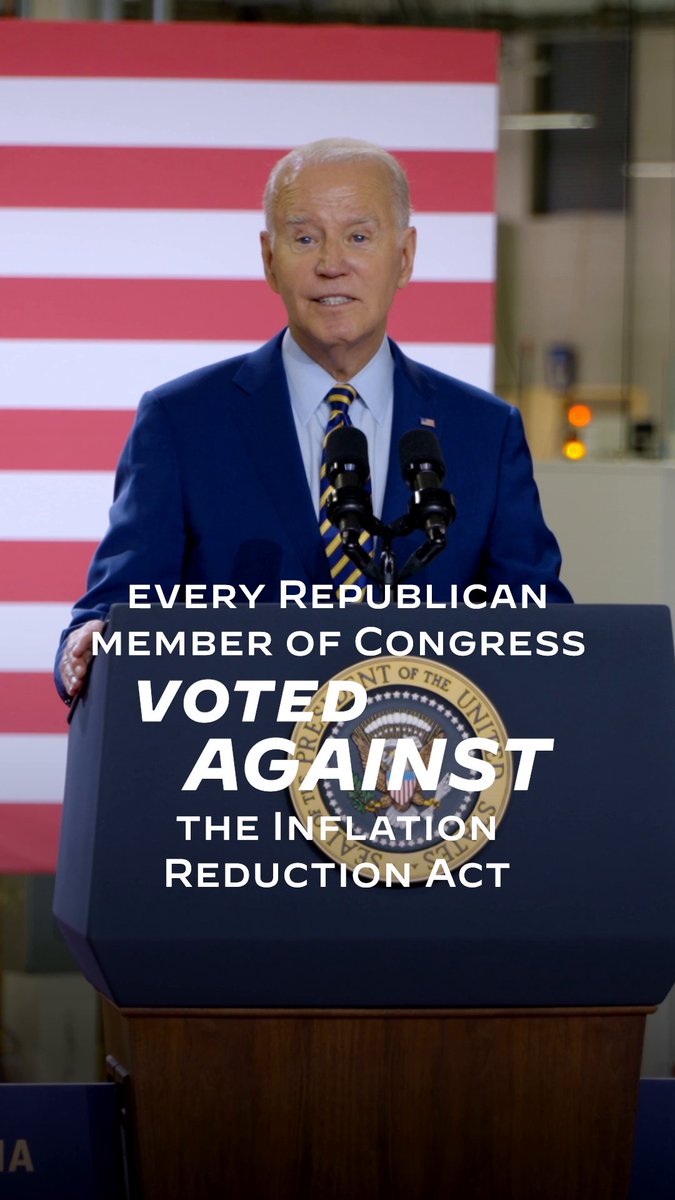 The Inflation Reduction Act: So successful that Congressional Republicans are claiming credit for its historic investments – despite every single one of them voting against it.