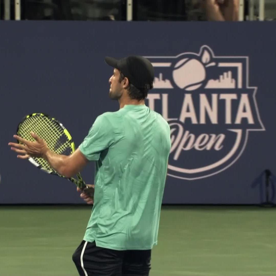Valiant VUKIC 💪 Aleks Vukic turns the tables on Humbert, rallying to defeat the Frenchman and by doing so will contest his FIRST-EVER ATP Tour final! #AtlantaOpen