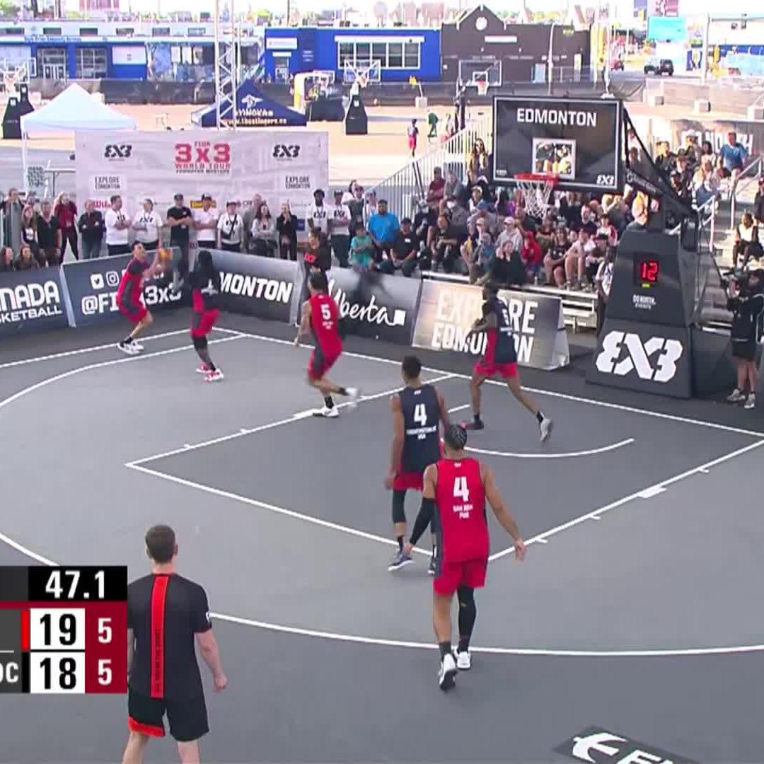 THIS GUY IS CLUTCH 🥶🇵🇷 Ralat knocks-out Washington DC with this incredible Maurice Lacroix buzzer-beater 🤯🔥 #3x3WTEdmonton #3x3WT