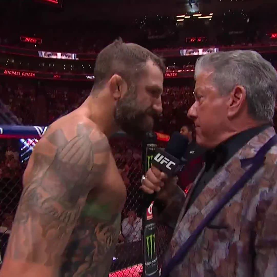 Bruce is getting the fighters GOING tonight 🔥 #UFC291