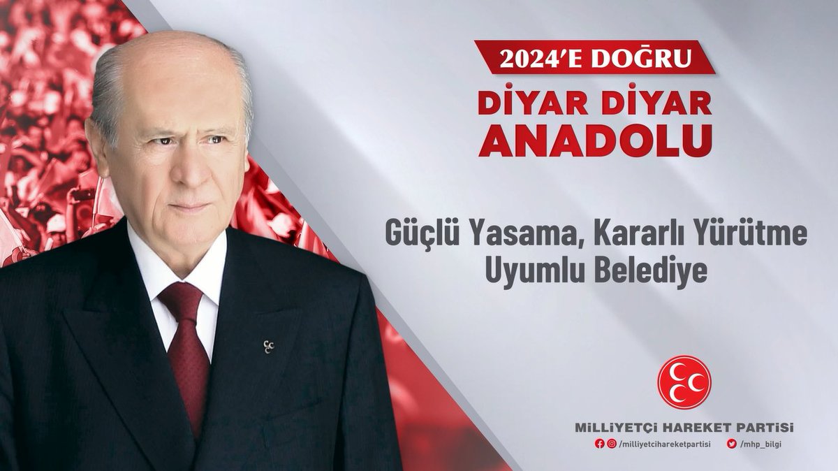 2024’E DOĞRU DİYAR DİYAR ANADOLU Güçlü Yasama, Kararlı Yürütme Uyumlu Belediye