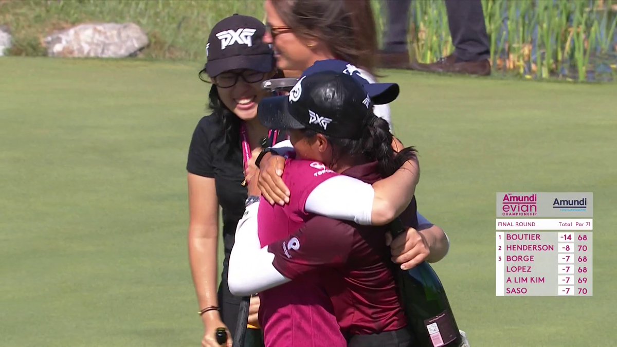 🍾🍾🍾🍾🍾🍾 Le jour de gloire est arrivé pour Céline Boutier ! 🤩 ➡ Tour 4 ⛳ #EvianChamp LPGA 💌