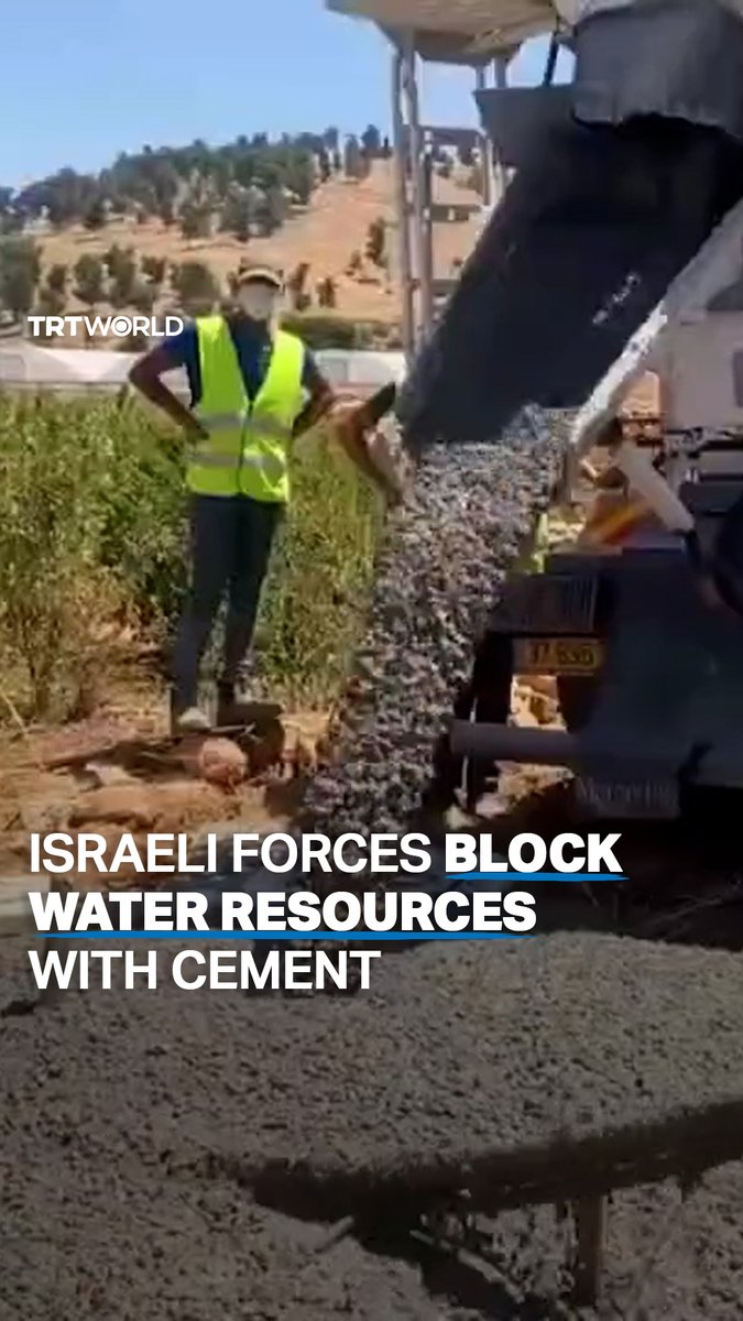 Israeli forces have poured cement into water springs to hinder Palestinians from utilising them for agricultural purposes in the Al-Hijrah area located in the south of Hebron, occupied West Bank
