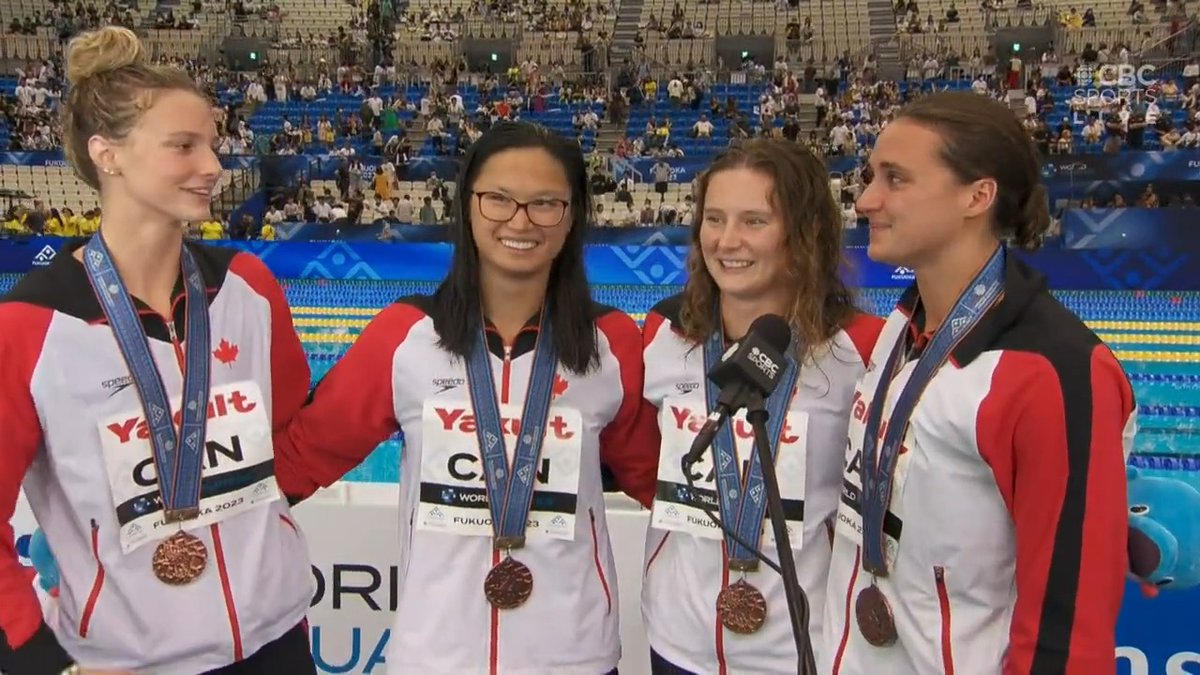 Someone grab us a box of tissues 🤧 Such an amazing way to wrap up 2023 World Aquatics Championships. So proud of 🇨🇦 athletes and how in awe we are of them in and out of the water