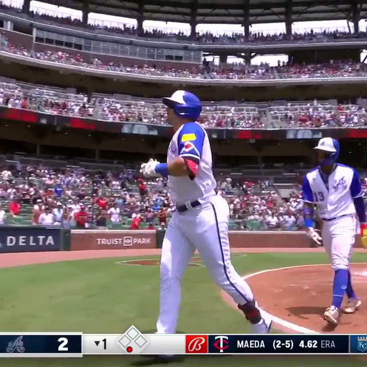 463 FEET 😱 Eight home runs in the past 11 games for Austin Riley.