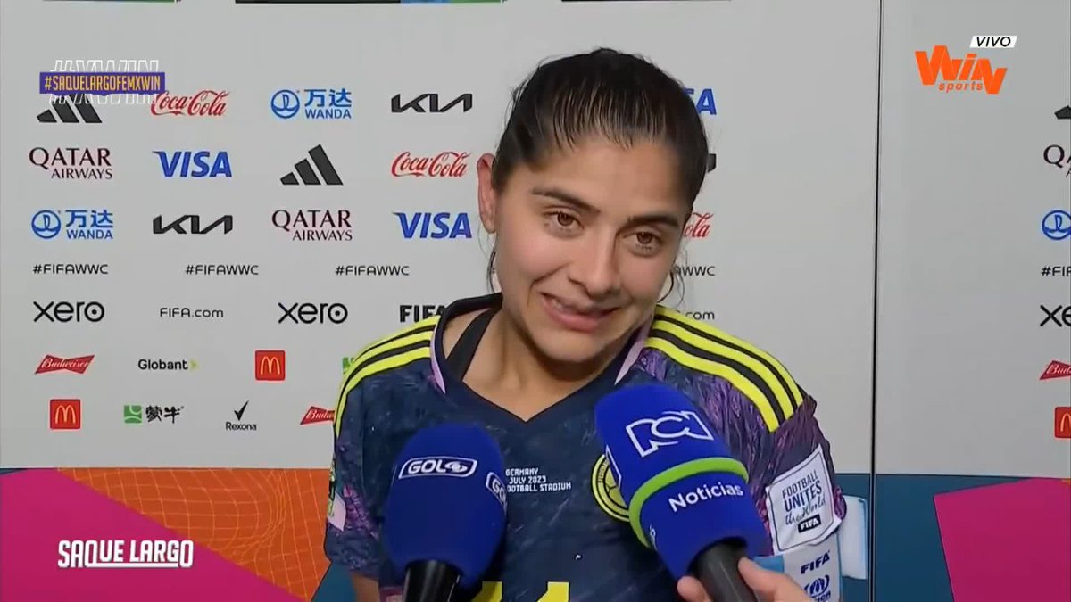 Esta declaración completa de Catalina Usme es otro golazo de la selección femenina. Actitud y liderazgo. #FIFAWWC Video Win Sports.