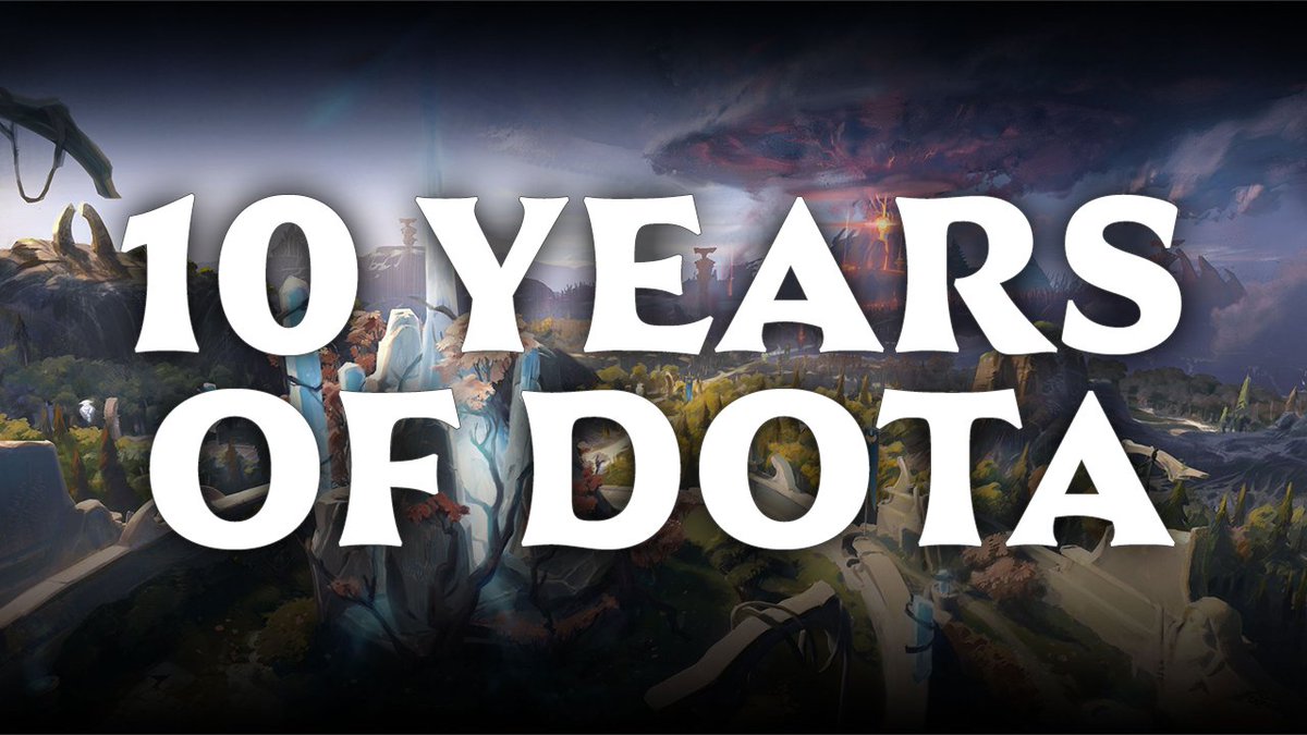Can you believe it's been 10 years? We've seen teams rise and fall, champions crowned, players come and go, new heroes, new items, new mechanics, and a whole heap of exciting tournaments. Here's to a decade of Dota 2 and, hopefully, decades more! #RiyadhMasters #Gamers8