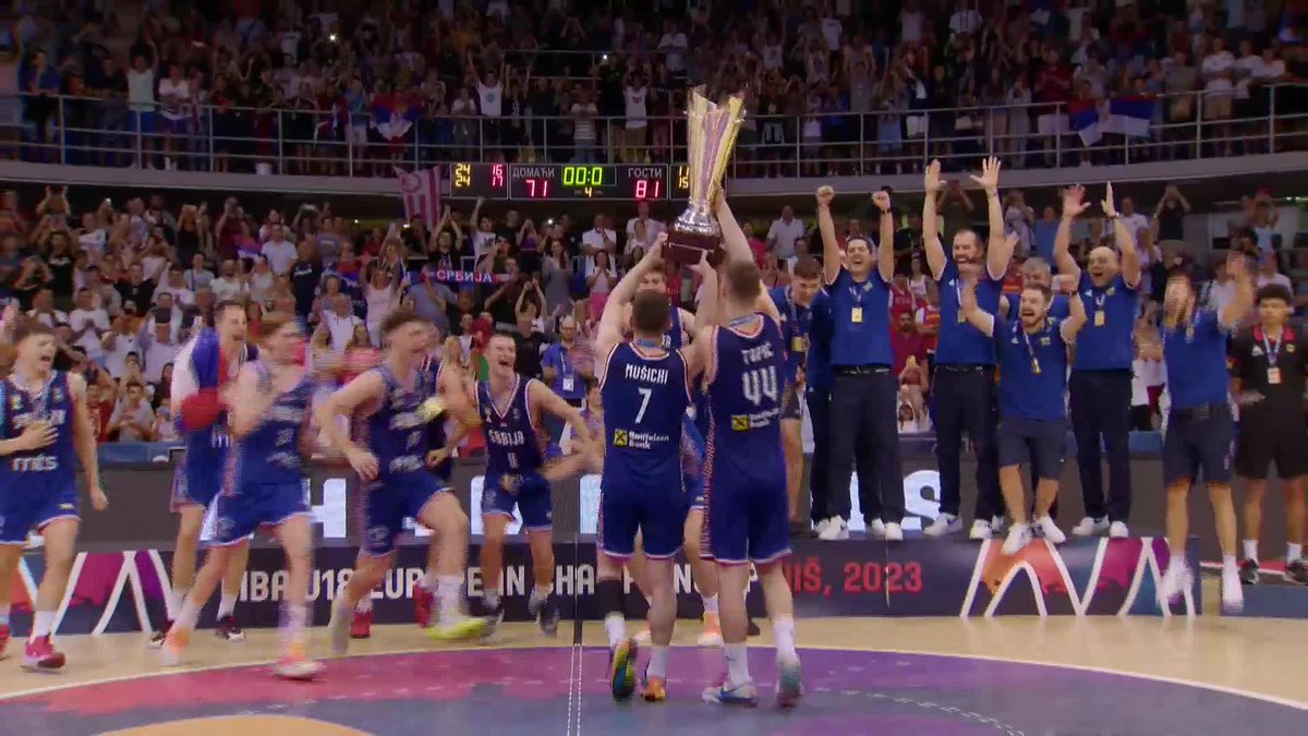 🇷🇸 Serbia win the U18 European Championship for the 5th time in history 🏆
