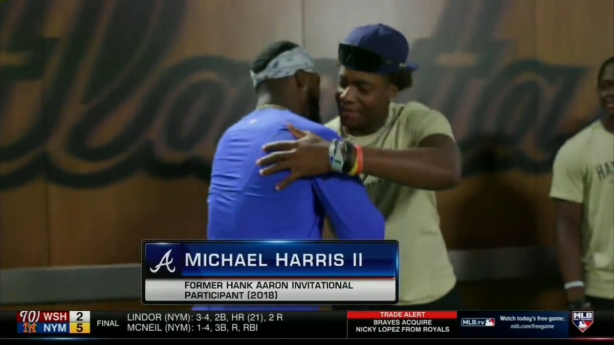 Before starring for the Atlanta Braves, Michael Harris II〽️ played in the 2018 Hank Aaron Invitational! The 2022 NL Rookie of the Year stuck around after his game today to greet this year's participants and join us for an inning in the booth.