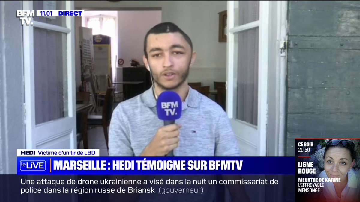 Bonjour BFM pourriez-vous demander à Hedi s’il est connu défavorablement des services de police ? Car ceux qui se plaignent de #ViolencesPolicieres sont très souvent des voyous. Et pourriez-vous également respecter ´la présomption d’innocence ? Merci