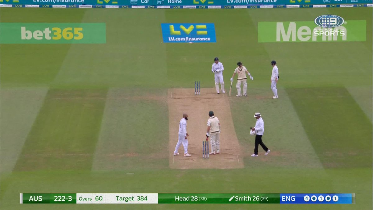 Ben Stokes claims a catch off Steve Smith's gloves late in the first session, only to be overturned. Wonder what Piers thinks of this? 🤔 #TheAshes 5th Test | LIVE: #9WWOS #Cricket #Ashes #ENGvsAUS