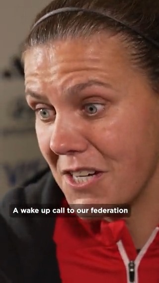 "This is a wake-up call" 🗣 Following #CanWNT's exit from the #FIFAWWC, Christine Sinclair says she thinks the defeat is a "wake-up call" to Canada Soccer More:
