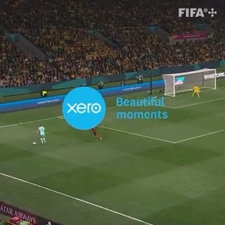 An emotional goal for Hayley Raso. 🫶 Beautiful moments, presented by Xero.