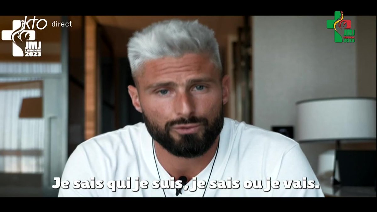 🔴 Lui aussi il aime Jésus ! Olivier Giroud a un message pour les jeunes Français réunis à #Lisbonne 😎 Olivier Giroud #JMJ Église catholique en France JMJ (Francophone) 👉Le #TempsDesFrançais des #JMJ2023 en direct sur KTO et