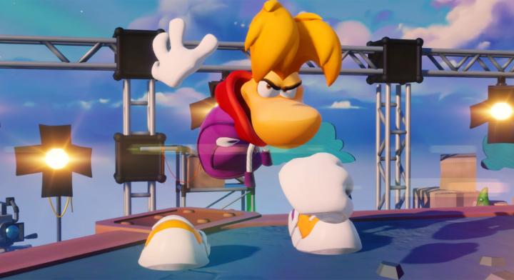 Rayman is back, and he's the special guest in a new mysterious dimension: the Phantom's Opera network studio. #MarioRabbids Sparks of Hope DLC 3: Rayman in the Phantom Show releases on Aug. 30.
