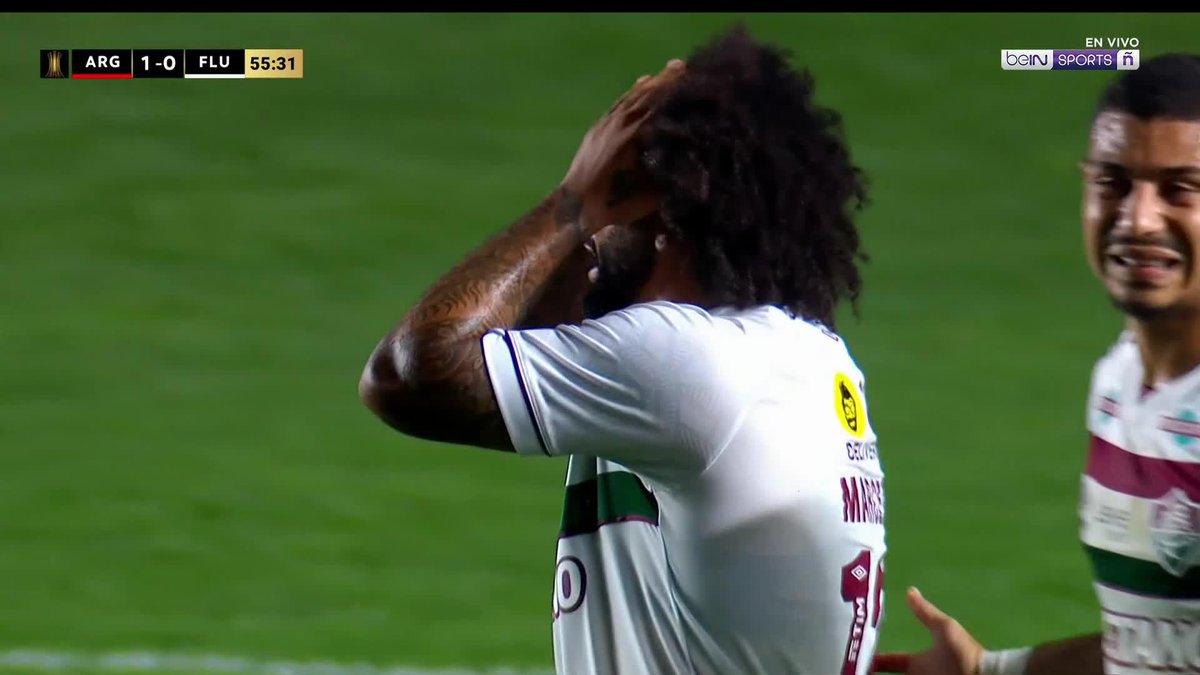 ⚠️ Disclaimer: The following video contains strong images ⚠️ This was the intense and sad moment when Marcelo accidentally injured his rival, resulting in a red card. #Libertadores 🏆 #GloriaEterna