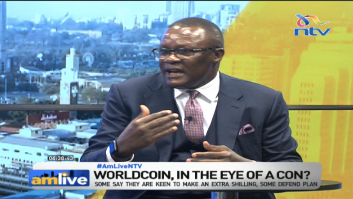 CS Eliud Owalo: We got wind of Worldcoin practices in April and wrote them a letter. There is no provision in law that the organisation has breached. We'll give a comprehensive statement on this today. #AMLiveNTV Zainab Ismail