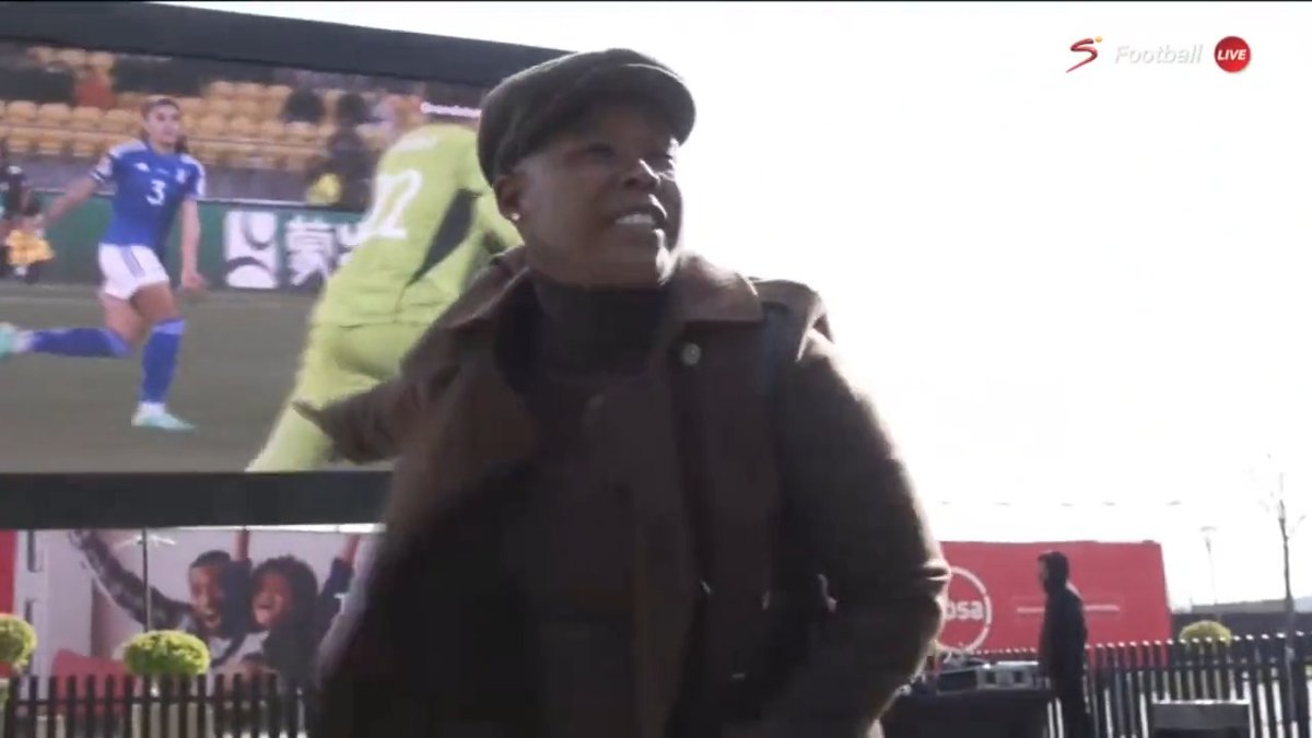 This energy from Portia Modise 😤 So passionate about Banyana Banyana 🥺 #FIFAWWC | #HereForHer