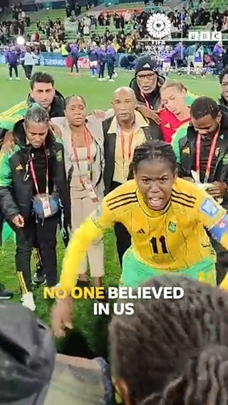 "No one believed in us! But we believed in ourselves!" This speech from Khadija 'Bunny' Shaw 🇯🇲💛 #FIFAWWC