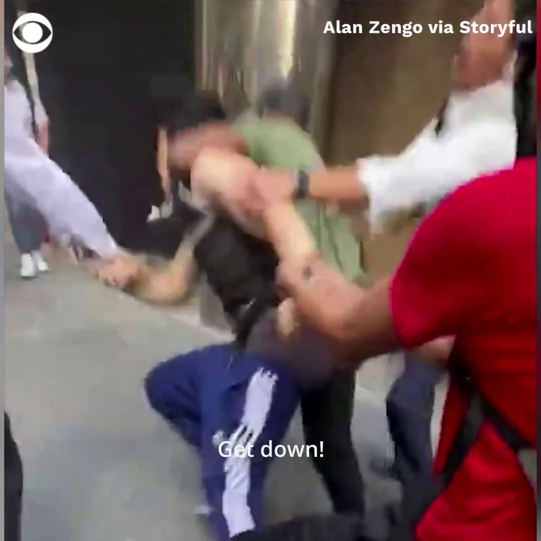 These New Yorkers tackled a man running away from police after allegedly stealing a car and driving into 10 pedestrians, including a 6-year-old, in Manhattan. Officials said the people ranged in age from 6 to 72 and had non-life threatening injuries.