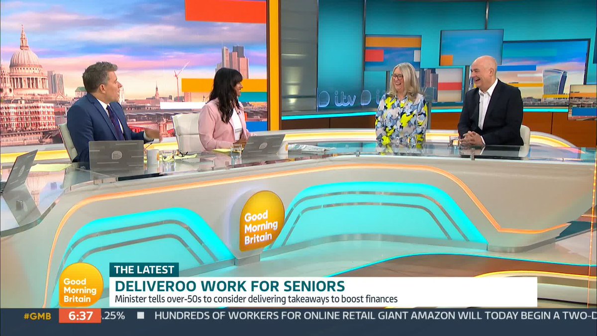 Mel Stride, the Work and Pensions Secretary, has suggested that over-50s should consider delivering takeaways and other jobs if they wish to maintain their lifestyle into old age. What do you think? 💬 Jacqui Smith| Iain Dale 🏴🇬🇧 ⚒️