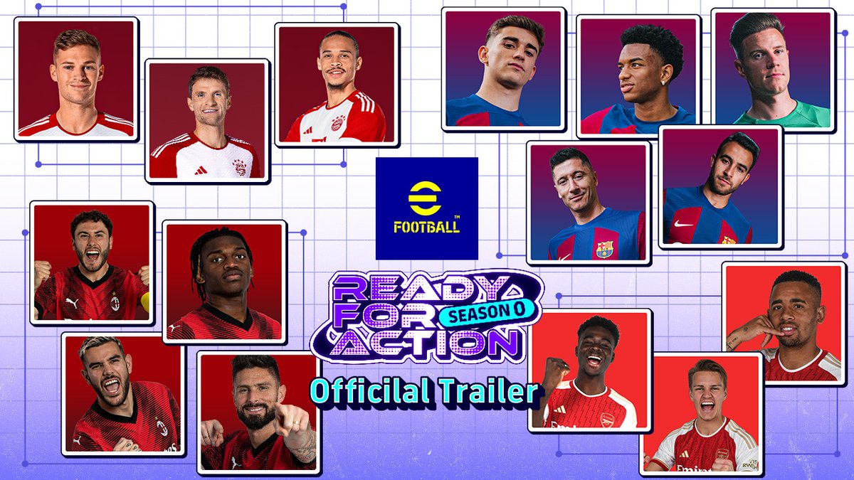 【シーズントレーラー】 シーズン0 "Ready for Action"がスタート! 欧州各国リーグは新たなシーズンの幕開けへ! eFootball™では、開幕に先駆けて一部クラブの ✨新ユニフォームデータを搭載✨ メンテナンス終了までもうしばらくお待ちください。 #イーフト #eFootball