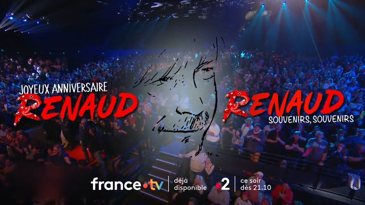 Une soirée d'été avec la légende Renaud ! Le concert "Joyeux anniversaire Renaud" suivi du documentaire inédit "Renaud souvenirs, souvenirs" sont à voir ce soir à 21h10 et dès maintenant sur 👉 👉
