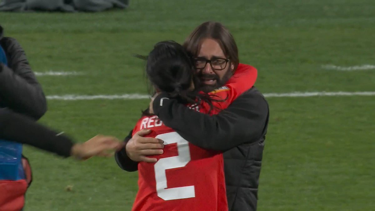 Stop what you are doing and watch this video with the SOUND ON 🥹🇲🇦 This is the moment tournament debutants Morocco realised they'd made it through to #FIFAWWC knockout stages at the expense of Germany 👏
