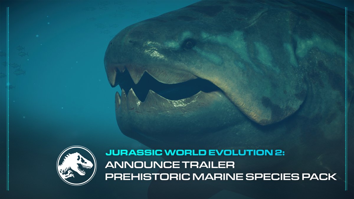 Introducing the Jurassic World Evolution 2: Prehistoric Marine Species Pack, coming August 10. Find out more: