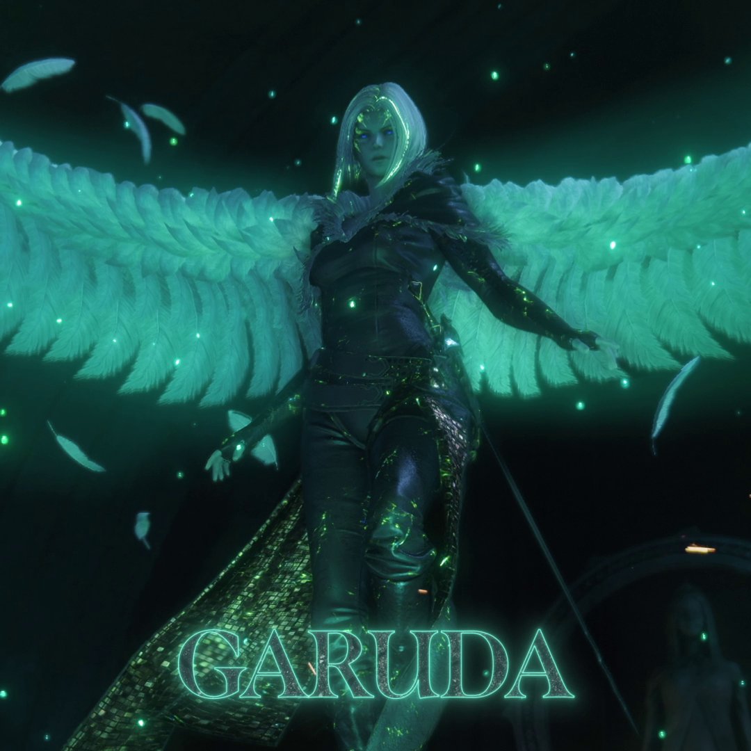 Witness the destructive power of Titan and Garuda. #FF16
