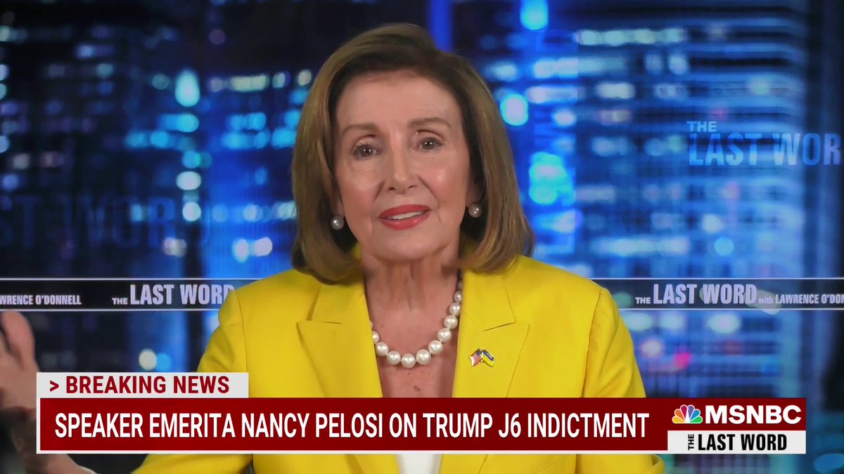 Nancy Pelosi addresses Trump’s newest indictment: "Heartbreaking because the president of the United States did not have respect for the office that he held. Heartbreaking for the fact that some people in our country still believe him."