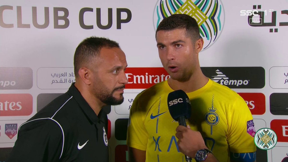 رونالدو : لعبنا أمام فريق قوي ومنظم 🎙️ #النصر_الزمالك #كأس_الملك_سلمان_للأندية | #SSC