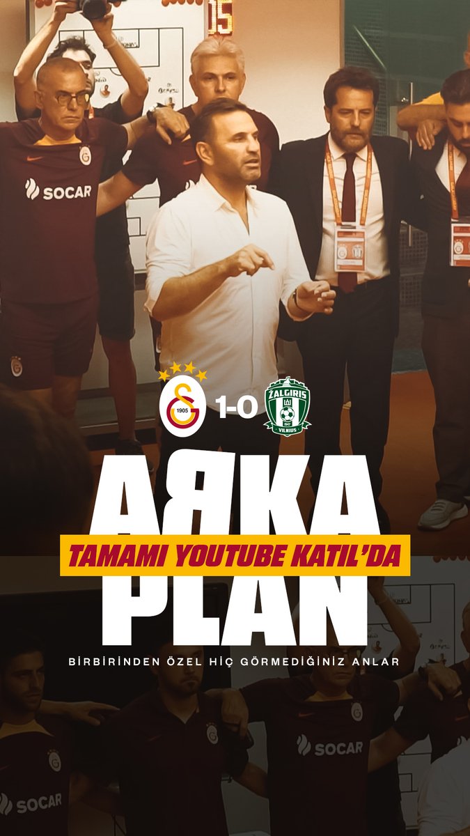 📺 #ArkaPlan | Galatasaray-FK Žalgiris Vilnius maçındaki birbirinden özel anlar Galatasaray YouTube Katıl üyelerine özel olarak yayında! 🦁 Hemen izlemek için sen de Galatasaray YouTube Katıl'da yerini al! 👇