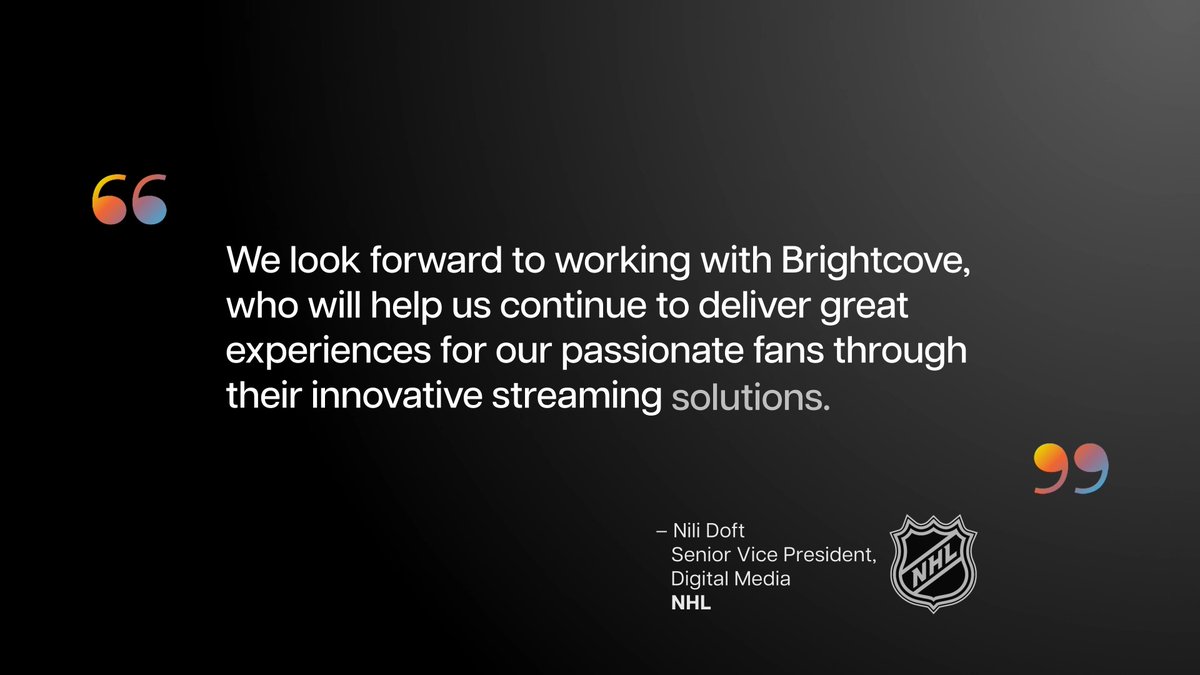 Our award-winning streaming technology will now power all digital video content across the NHL platforms, ensuring reliable, high-quality, and efficient #streaming for passionate hockey fans worldwide. Read more about Brightcove and the NHL: #NHL