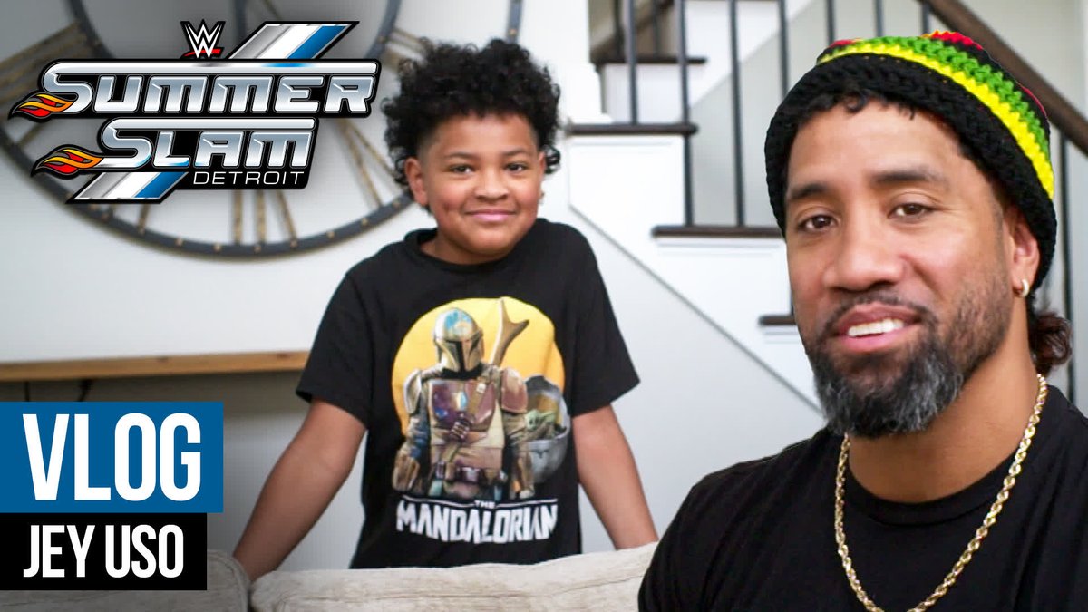 As Jey The Usos packs to head to Detroit for #SummerSlam, his son reminds him of what happened last time he faced Roman Reigns one-on-one.
