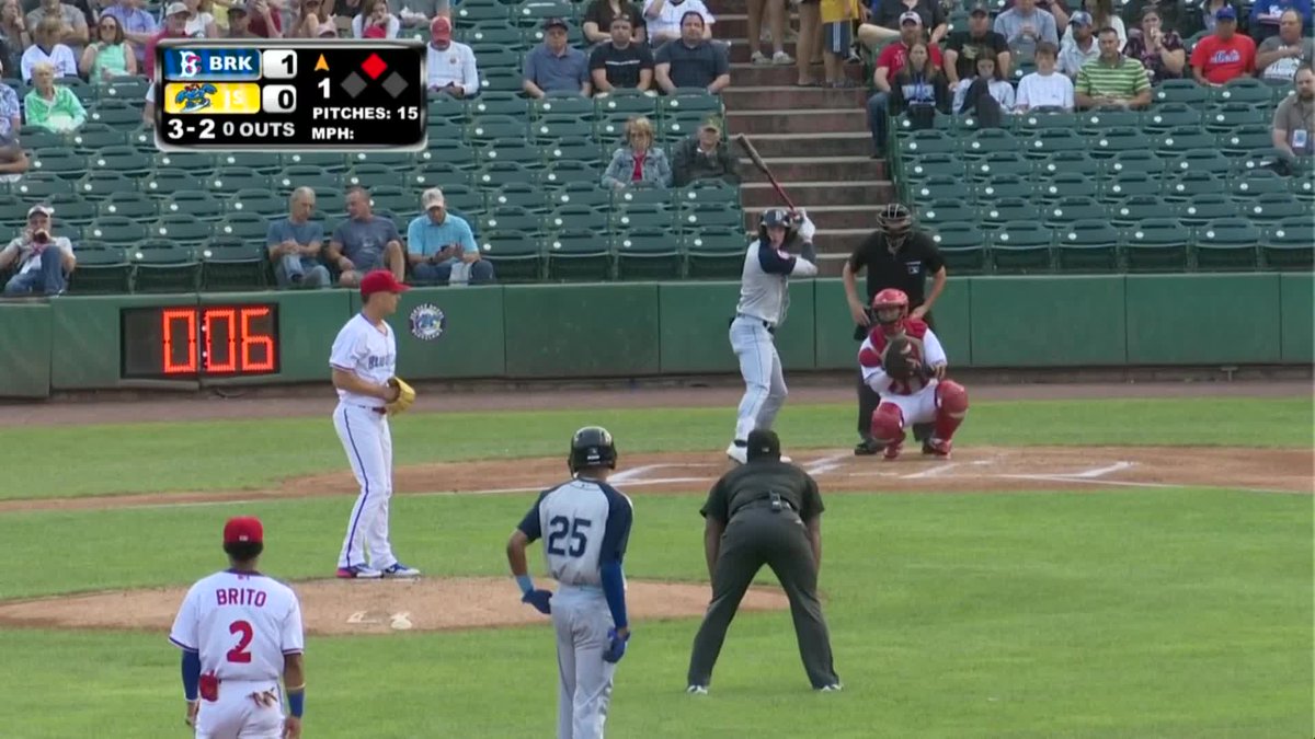 Ryan Clifford homers in his first at-bat with the Brooklyn Cyclones! 💣