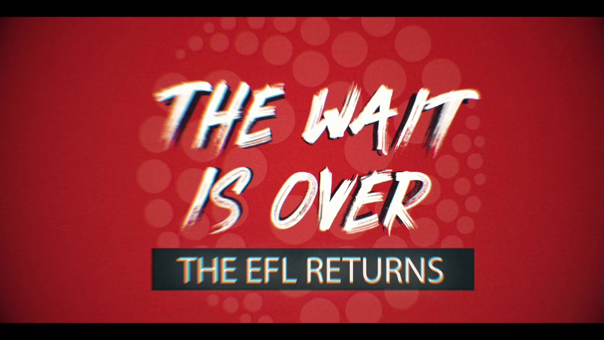 𝙏𝙝𝙚 𝙬𝙖𝙞𝙩 𝙞𝙨 𝙤𝙫𝙚𝙧 ⏳ The EFL returns this Friday! 😍⚽