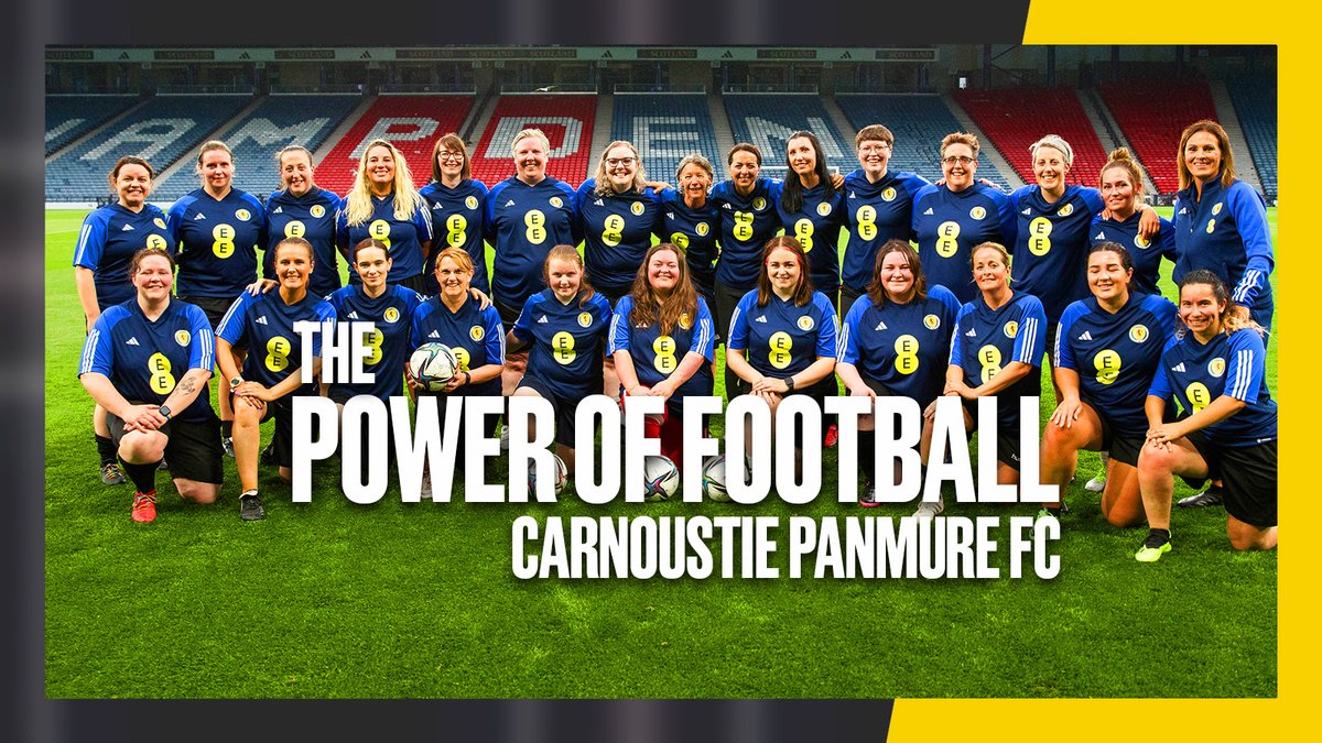 “This group of girls have the best attitude to life &amp; football.” Women’s recreational football at Carnoustie Panmure has changed lives. Together with EE, we surprised them with a night they’d never forget at Hampden, featuring Julie Fleeting MBE, Pedro Martínez Losa &amp; a big announcement!